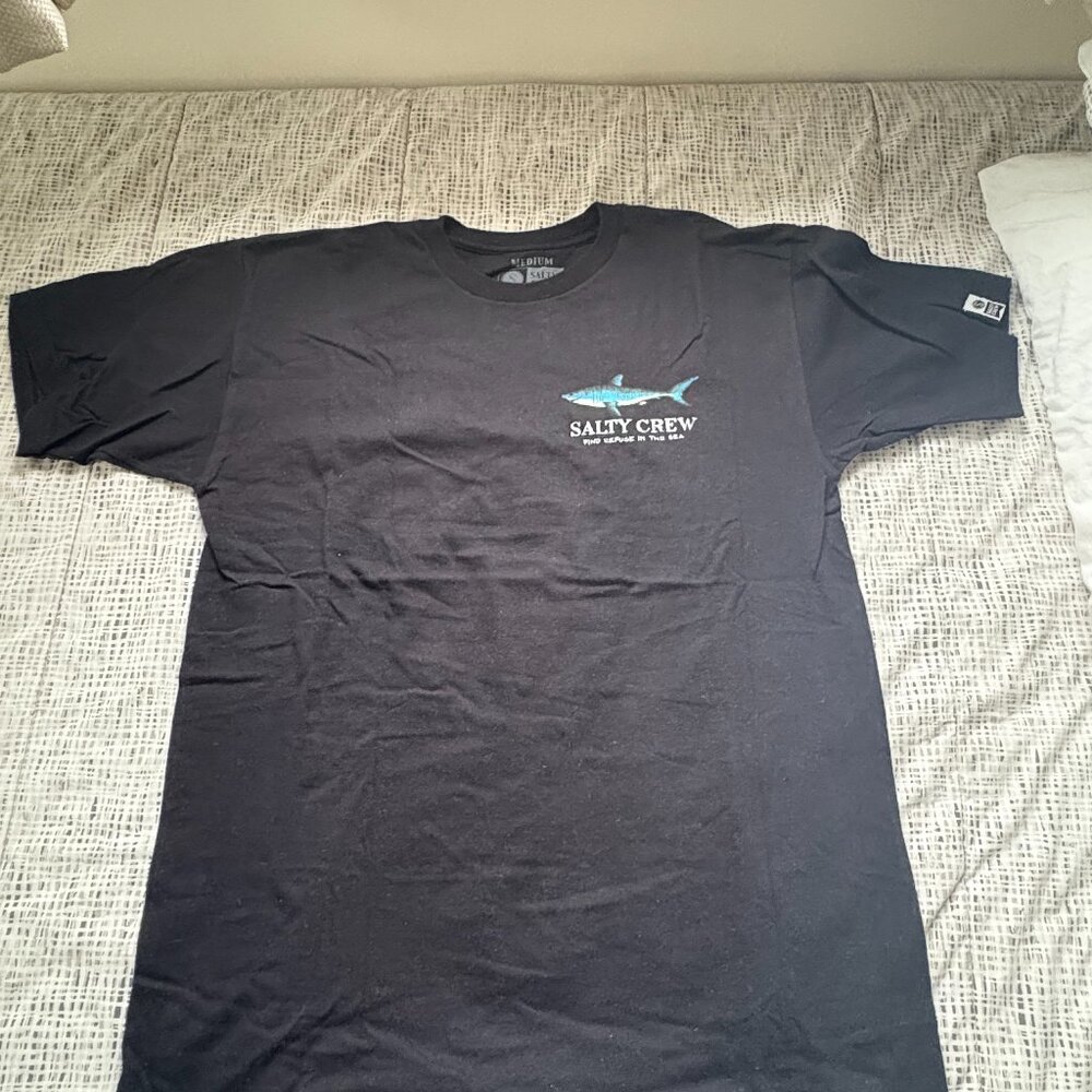 Salty Crew - Great White Shark T-Shirt - Men's Size Medium Color: Black